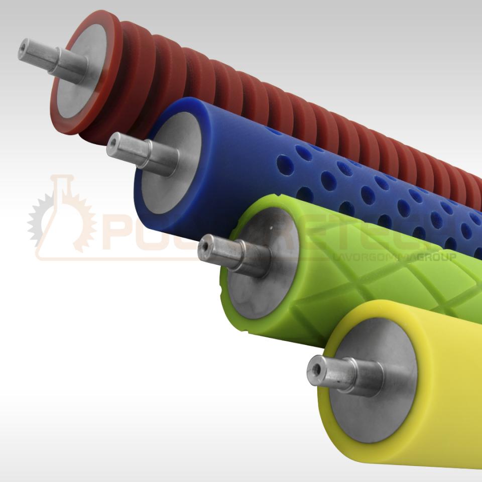 POLYURETHANE COATED ROLLERS WITH VARIOUS FINISHINGS